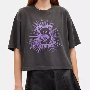Coach Rave Bear Garment Dye Cropped Tee